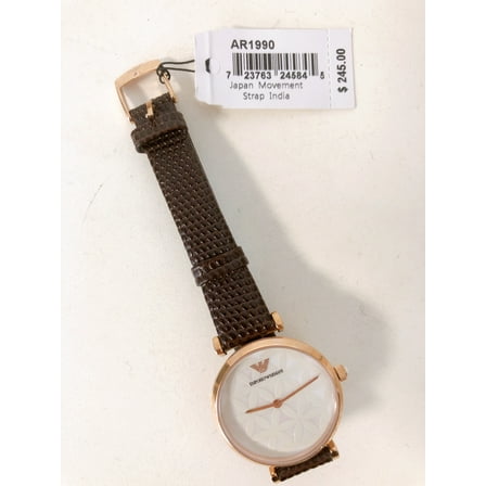 Emporio Armani AR1990 Women's Two-Hand Brown Leather Watch