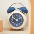 thumbnail image 3 of Large alarm clock wakes up creative mechanical metal bell, silent night light, bedroom desktop clock, 3 of 3