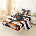 thumbnail image 2 of Erosebridal Soccer Gamer Flame Twin Sheet Sets 3pcs for Boys,Vintage USA Flag Bedding for Kids Teens,Breathable Home Decor, 2 of 5