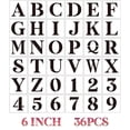thumbnail image 1 of Plantillas de letras para pintar sobre madera Plantillas de 6 pulgadas Plantilla de letras del alfabeto Plantillas de números para pintar en madera pared puerta porche, 1 of 5