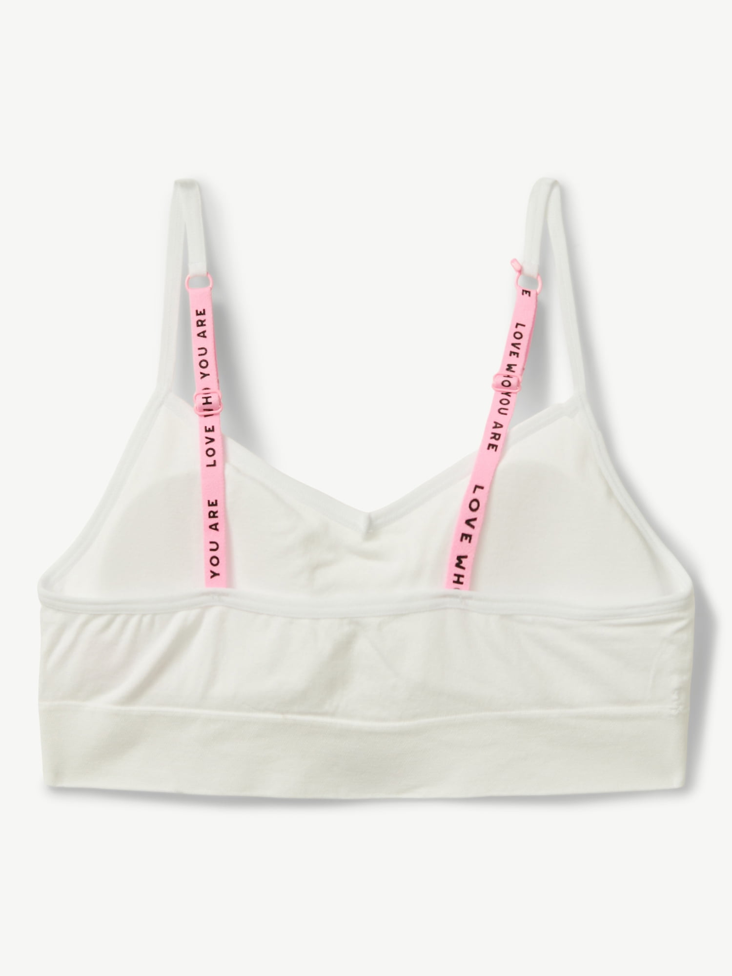 Girls justice logo convertible bra size 30 new white 