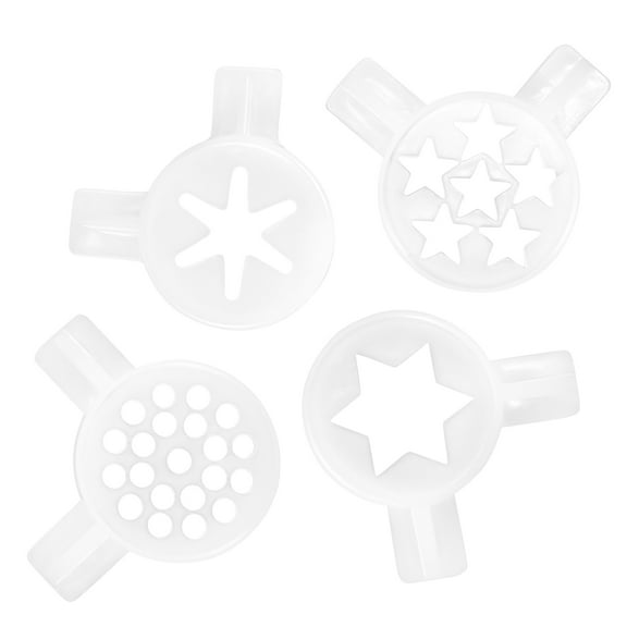 BESTOYARD Ice Cream Machine Accessory Ice Cream Machine Nozzles White Plastic 4Pcs