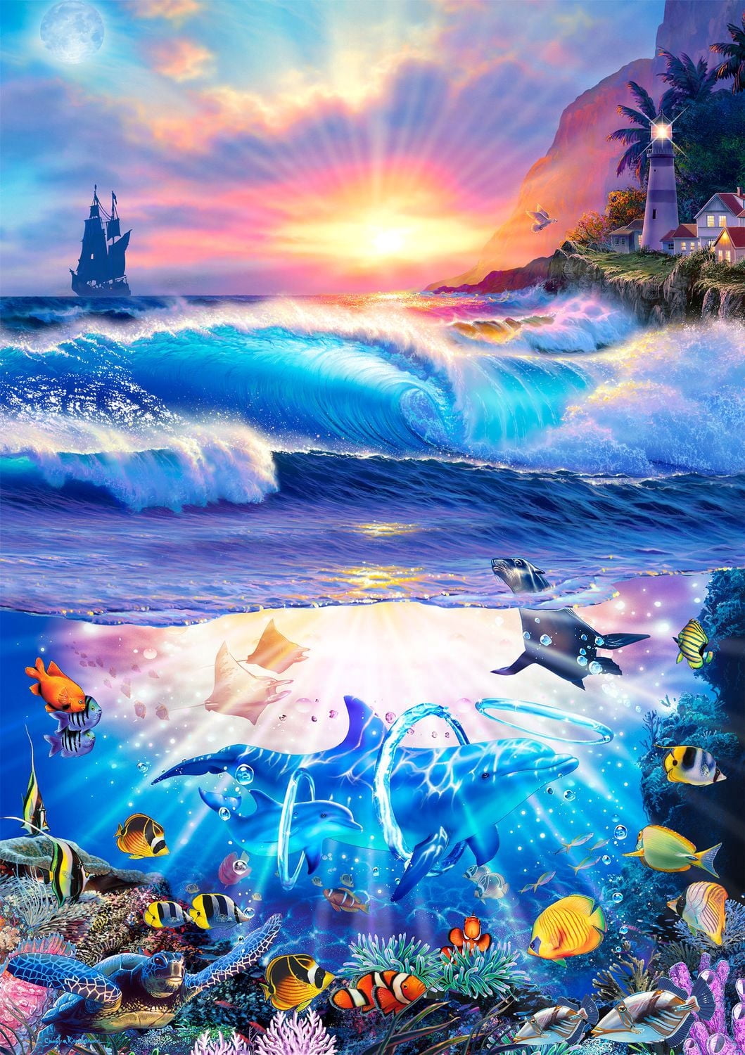 Buffalo Games Large Pieces Christian Riese Lassen Coming Home 300 Piece Jigsaw Puzzle