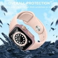 thumbnail image 4 of moogdieeo 2 Pack Case Built in Tempered Glass Screen Protector Compatible with Apple Watch Series 9 /Series 8/Series 7 41mm, Hard PC Case Overall Protective Cover- 1 Rose Gold + 1 Transparent, 4 of 12