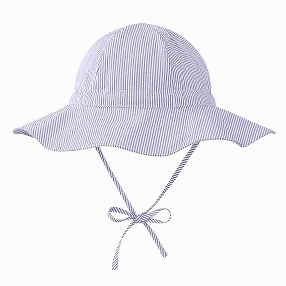 Toddler Boys Girls Bucket Hat Summer Chin Strap Baby Girl Sun Hat Summer Outdoor Play Hat Foldable Beach Hats Sun Wide Brim Toddler Bucket Hat Cap Gibobby,2-4 Years,Dark Blue