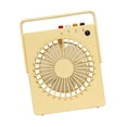 thumbnail image 4 of Ventilador de movimiento portátil para colgar, ventilador de viaje pequeño, práctico, silencioso, de verano, para escritorio de mano, para el hogar, Amarillo, 4 of 8