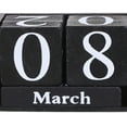thumbnail image 2 of Maytalsory Vintage Wooden Block Perpetual Calendar Retro Chic Rustic Any Month / Day Black 1Set, 2 of 6