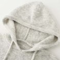 thumbnail image 5 of YMNXA Women'S Hooded Sweater Long Sleeve Drawstring Solid Color Knitted Soft Comfortable Loose Fit Pullover For Daily Wear Light Gray One Size, 5 of 9