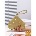 thumbnail image 6 of REMANLAND Women's Sparkling Textured Triangle Wristlet Evening Handbag, Gold, 6 of 8