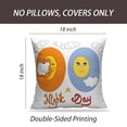 thumbnail image 2 of LALILO Throw Pillow Covers White Circle Month With Stars And Sun Cushion Cover 18" x 18", 2 Pack, 2 of 6