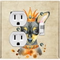 thumbnail image 1 of Metal Light Switch Plate Cover Cute Chihuahua Queen Crown Outfit Beige DOG019, 1 of 13