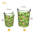 thumbnail image 3 of Balery Cute Green Frog Cesta de ropa redonda con asas, impermeable, independiente, para ropa, juguetes, dormitorio y familia-Small, 3 of 6
