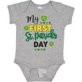 thumbnail image 3 of Inktastic My First St Patrick's Day with Shamrocks Boys or Girls Baby Bodysuit, 3 of 5