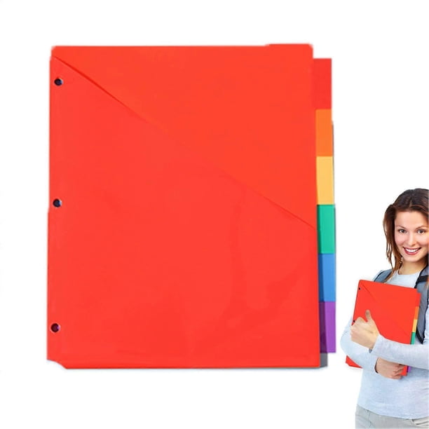 Divider sheets, insertable large tabs – thick index organizer, divider pockets for school, classroom, workplace