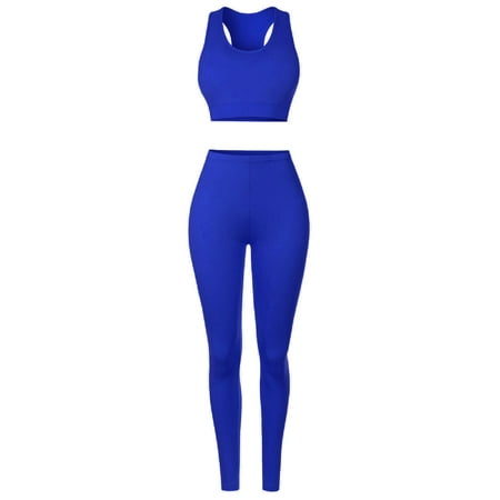 

Made by Olivia Women s Two Piece Gym Yoga Racerback Sports Bra With Slim Fit Legging Active Set