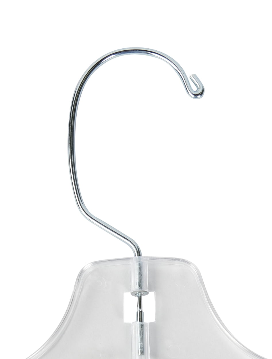 SSWBasics 14 inch Clear Plastic Junior Dress Hangers - Case of 100