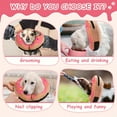 thumbnail image 3 of Donut Inflatable Collar for Dogs and Cats, Soft Recovery Dog Cone After Surgery, Protective Pet Neck Cone for Small, Medium, Large Dogs, Not Block Vision (Pink, L), 3 of 7