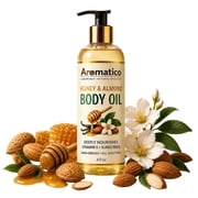 Aromatico Honey & Almond Body Oil. Hydrating & Moisturizing Body Oil for Women. Dry Skin-Deep Hydration Formula for Daily Use After Shower - 4 Fl Oz.