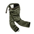 thumbnail image 6 of IROINNID Mens Cargo Pants Solid Color Overalls Multi-Pocket Pants Rigid Waist Pants, 6 of 9