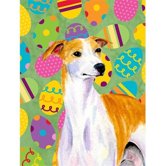 11 x 15 in. Whippet Easter Eggtravaganza Garden Size Flag