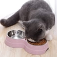 thumbnail image 3 of Cuenco de acero inoxidable para gatos 2 en 1, cuenco antiglotón para perros y gatos, cuenco de alimentación lenta, cuenco interactivo antideslizante para mascotas, 3 of 4
