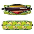 thumbnail image 2 of Cauagu Cartoon Frog Print Leather Pencil Pen Case - Stationery Bag Portable Stationery Bag Big Capacity Pencil Pouch Cosmetic Organizer Bag for Men & Women, 2 of 7