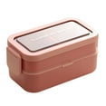 thumbnail image 6 of Modern Japanese Styles Meal Preps Box 2 Layer Insulated Compartments Sturdy Dishwasher Safe Carry Handle, 6 of 8