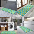 thumbnail image 2 of Yellow Lemon Fruit Slices Blue Pattern Kitchen Rug Mat,Kitchen Runner Rugs Non Skid Washable,Decorative Kitchen Floor Mats for Kitchen,Sink,Laundry,17"X47", 2 of 5