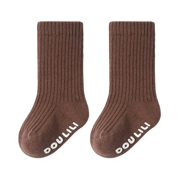 EnJoCho Unisex Non Slip Socks Baby Kids Straight Stripe Crew Socks Toddler Boys Girls Soft Cute Casual Socks School Home Indoor&Outdoor Wear