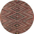 thumbnail image 1 of Ahgly Company Indoor Round Contemporary Dark Almond Brown Oriental Area Rugs, 8' Round, 1 of 6