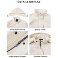 thumbnail image 4 of Soularge Women's Plus Size Jacket Insulated Winter Parka with Removable Hood White 3X, 4 of 6