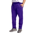 thumbnail image 5 of Men's Casual Pants Mens Hop Pants Casual Solid Color Track Lace Up Workout With Pocket Fall And Winter Sports Elastic Waist Straight Slim Purple 3XL, 5 of 5