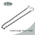 thumbnail image 2 of Uxcell 50cm Extension Lighting Chain S Hook Hanging Chains Black 2 Pack, 2 of 6