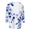 thumbnail image 3 of Shirts for Women 2026 Summer 3/4 Length Sleeve Womens Tops Dressy Casual Pleated Blouses V Neck Tee Shirts S-3XL, 3 of 5