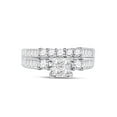 thumbnail image 2 of 10kt White Gold Princess Diamond Bridal Wedding Ring Band Set 7/8 Cttw, 2 of 4