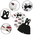 thumbnail image 4 of LYMAYTER 0-18M Baby Boys Gentleman Outfits Suits, Newborn Short Sleeve Shirt+bib Pants+bow Tie Overalls Clothes Set, 4 of 11