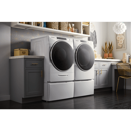 Whirlpool - 7.4 Cu. Ft. Stackable Electric Dryer with Steam and Intuitive Controls - White