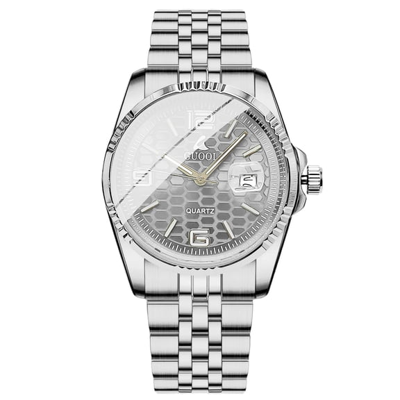 Mens Watches Luxury Business Analog Quartz Watches for Men with Stainless Steel Dress Date Waterproof Wristwatch