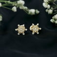 thumbnail image 6 of Rosec Jewels Lab Grown Diamond Snowflake Stud Earrings for Women (Ef-VS Quality), Screw Back - Ready to Gift for Christmas, 14K Yellow Gold, 6 of 9