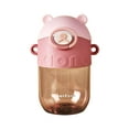 thumbnail image 1 of jinwen Water Cup Flip Straw Lid Toddler 600ml Leakproof Kids Water Bottle Water Jug for Pink, 1 of 9