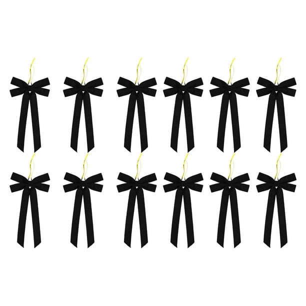 Adornos navideños, 12 lazos de terciopelo para coronas de árbol de Navidad, envoltorios de regalo, manualidades, bodas, fiestas, bolsas de aperitivos, bolsas de dulces, decoración del hogar.
