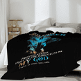thumbnail image 3 of 1pc Religious Blanket - Soft Flannel Throw with WAY MAKER MIRACLE WORKER PROMISE KEEPER LIGHT IN THE DARKNESS MY GOD Design, 3 of 5