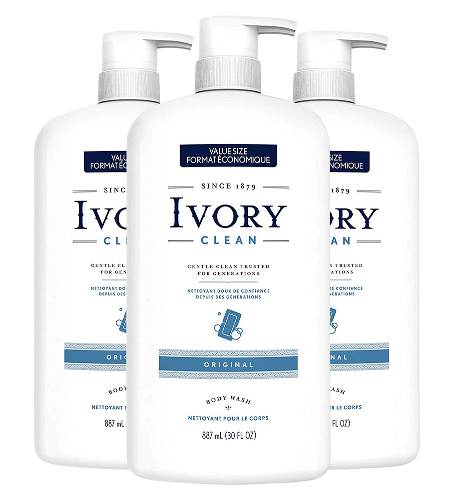 Ivory Clean Original Body Wash 30 oz (Pack of 3)