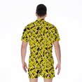 thumbnail image 2 of Peeled Banana Pattern Short Sleeve Men'S Rompers, Banana Fruits Casual Summer Jumpsuits Outfit, 2 of 4