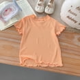 thumbnail image 5 of JUMEYU Girls Tees Girls Athletic Shirts Short Sleeve Sports T-Shirts Crew Neck Activewear Tees Tops for Kids Teens Size 9-10 (Orange,9-10 Years), 5 of 7