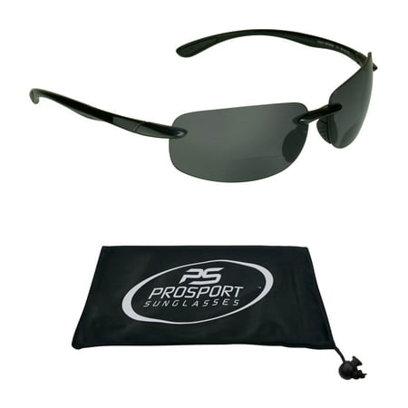 proSPORT Bifocal POLARIZED Sunglasses Rimless Light Weight Sun Readers for Men and Women