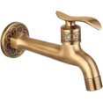thumbnail image 1 of Antique Brass Faucet Handle Laundry Bathroom Wall Mounted Washing Machine Faucet Outdoor Garden Single Hose Cold Faucet, 1 of 5
