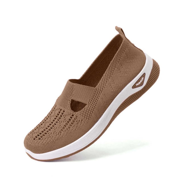 Zmoon Chaussures Décontractées Respirantes en Maille pour Femmes, Bout Rond, Antidérapantes, à Enfiler