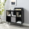 thumbnail image 2 of Crosley Furniture Liam 6 Cube Record Storage Bookcase With Speaker in Black, 2 of 5