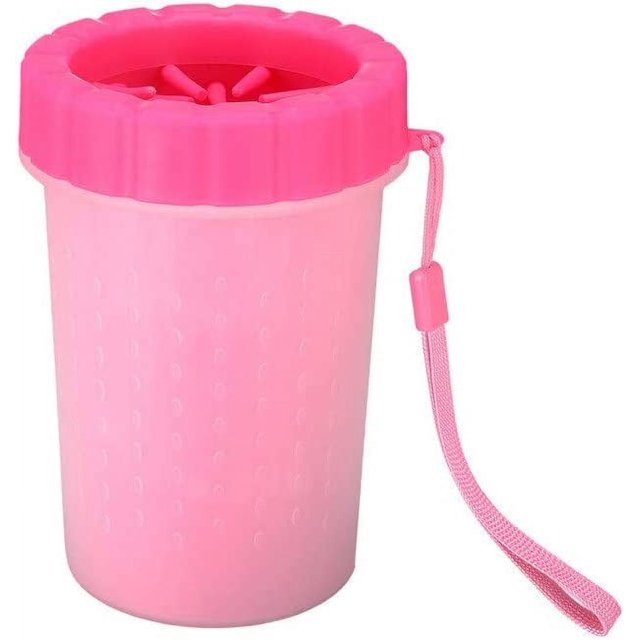 limpiador de patas de perro (rosa), limpiador de patas, artefacto para lavar pies de perro.